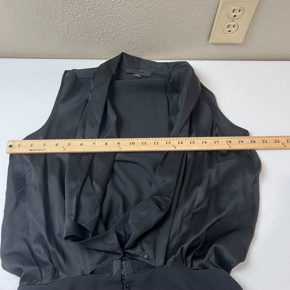 Alexander Wang Mini Dress Black Size 0 Sleeveless Drape Collared Party Night Out - Picture 9 of 11